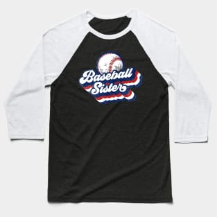 Retro Baseball Sister Red White Blue Baseball T-Shirt